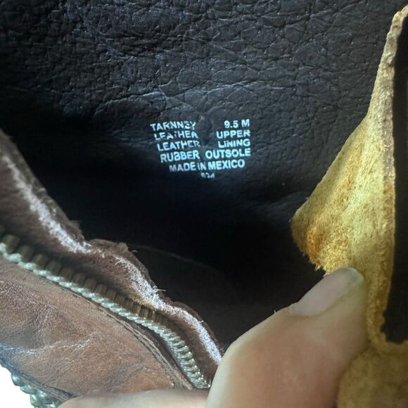 Steve Madden Combat Boots Women 9.5 Brown Leather Studs Spike Tarnney Biker Boot - Picture 9 of 16